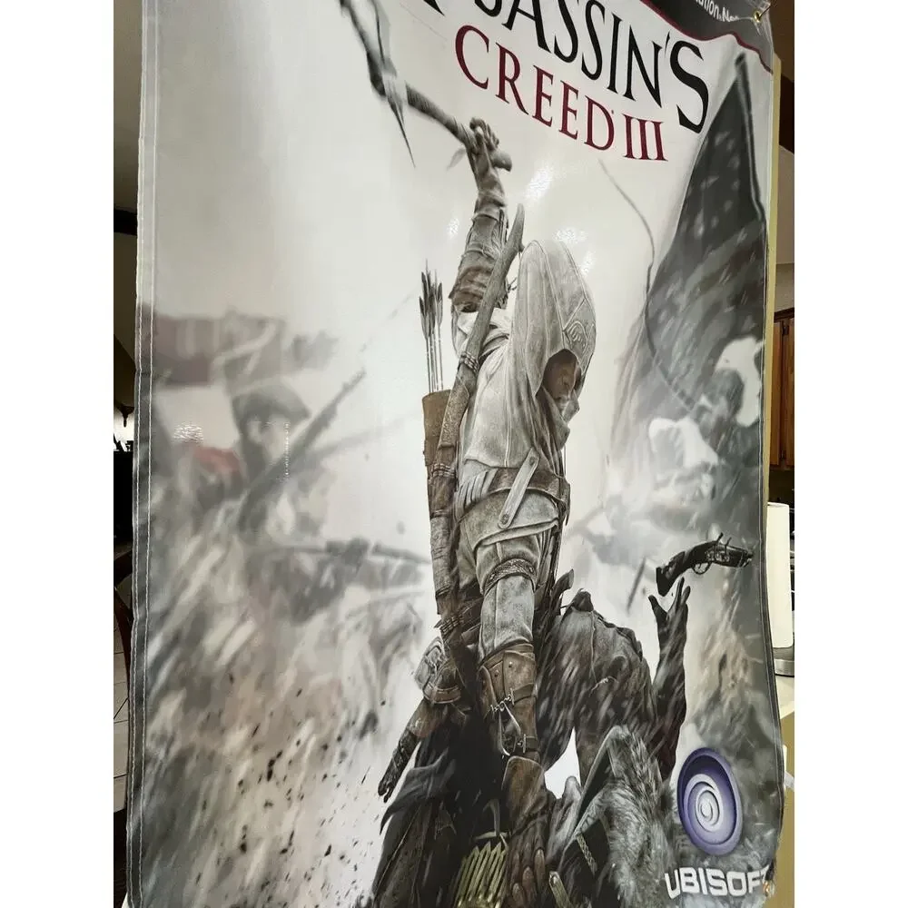 Assassin’s Creed III 3 5' Flag Banner Poster Sony PlayStation 3 PS3 2012 UBISOFT